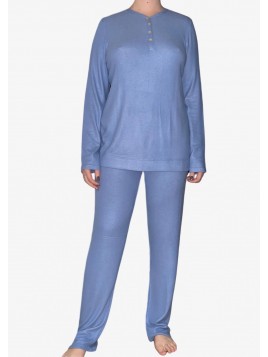 Pigiama Serafino - Azzurro