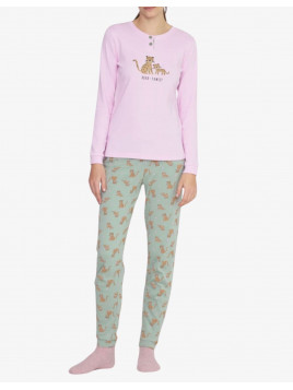 Pigiama serafino - Leopardo